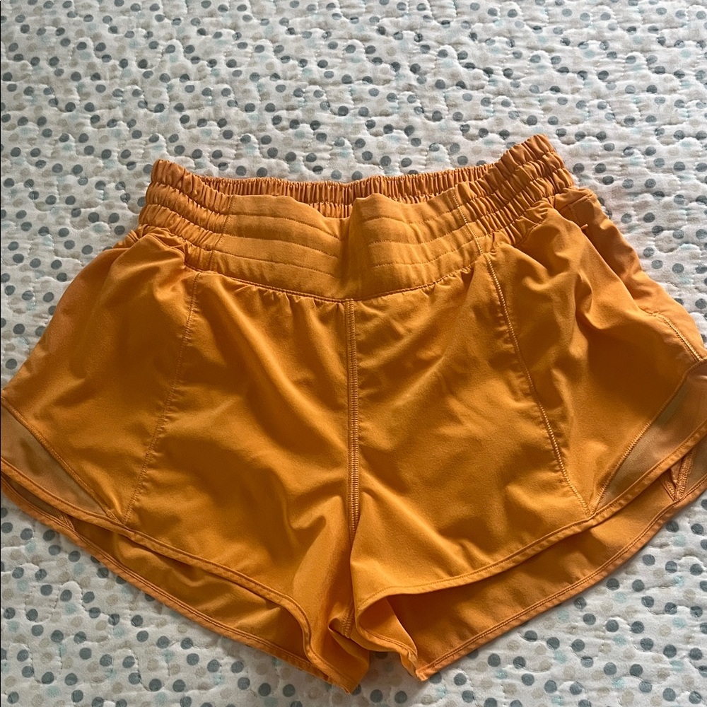 Lululemon Athletica Orange Athletic Shorts